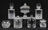 (7) Pcs glassware, c/o cut gla