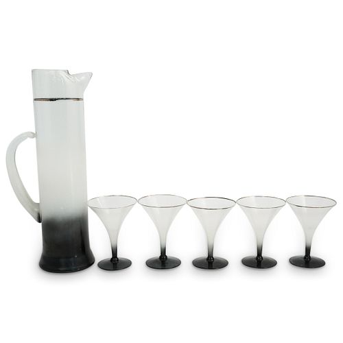 (7 PCS) GOLD MARTINI GLASS