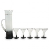(7 PCS) GOLD MARTINI GLASS SET