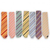 (7 PCS) HERMES SILK STRIPED NE