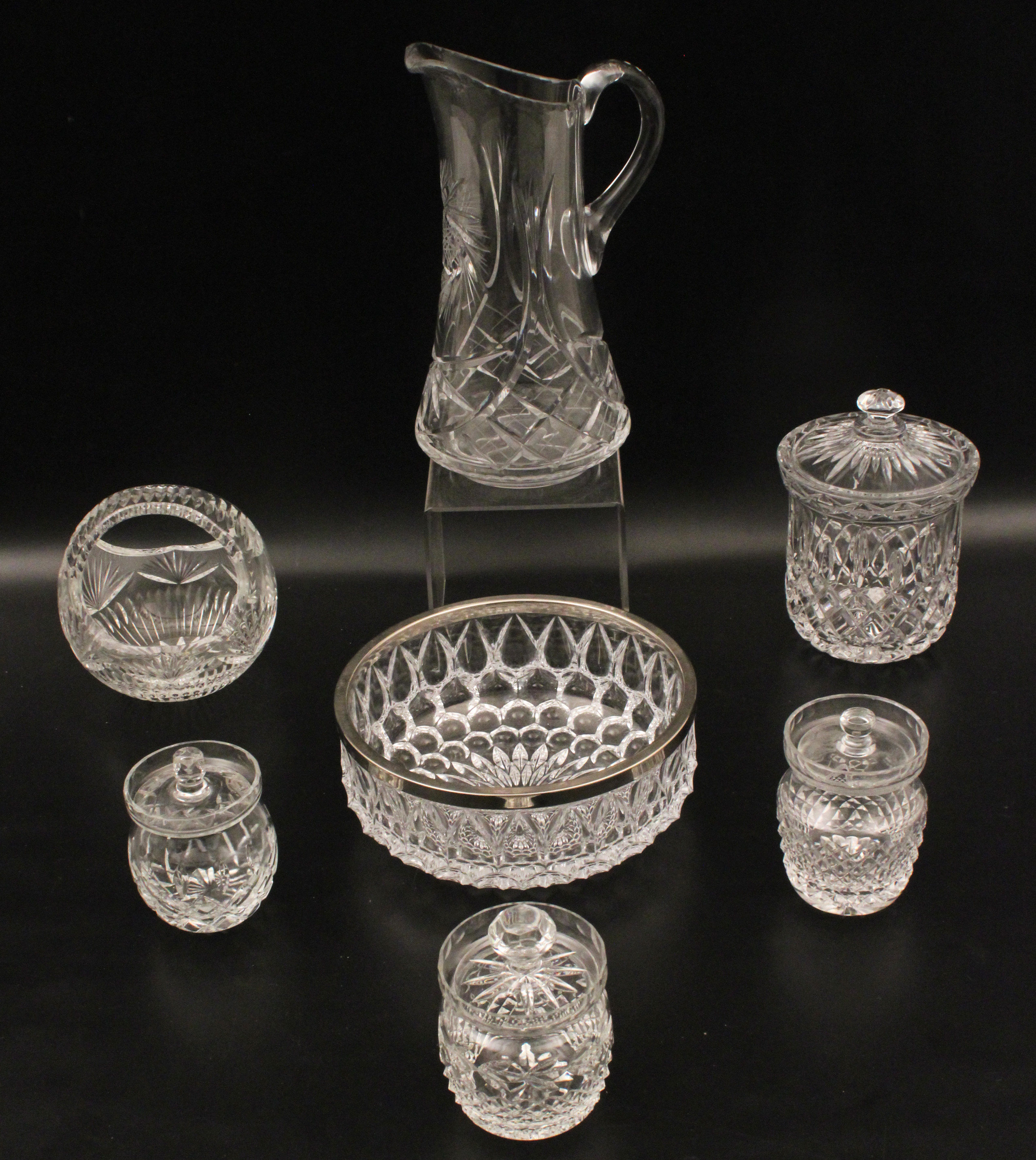 7 PCS. OF AMERICAN CUT CRYSTAL 7