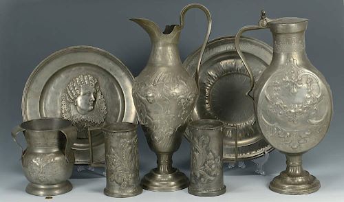7 PCS PEWTER HOLLOWWARESeven (7)