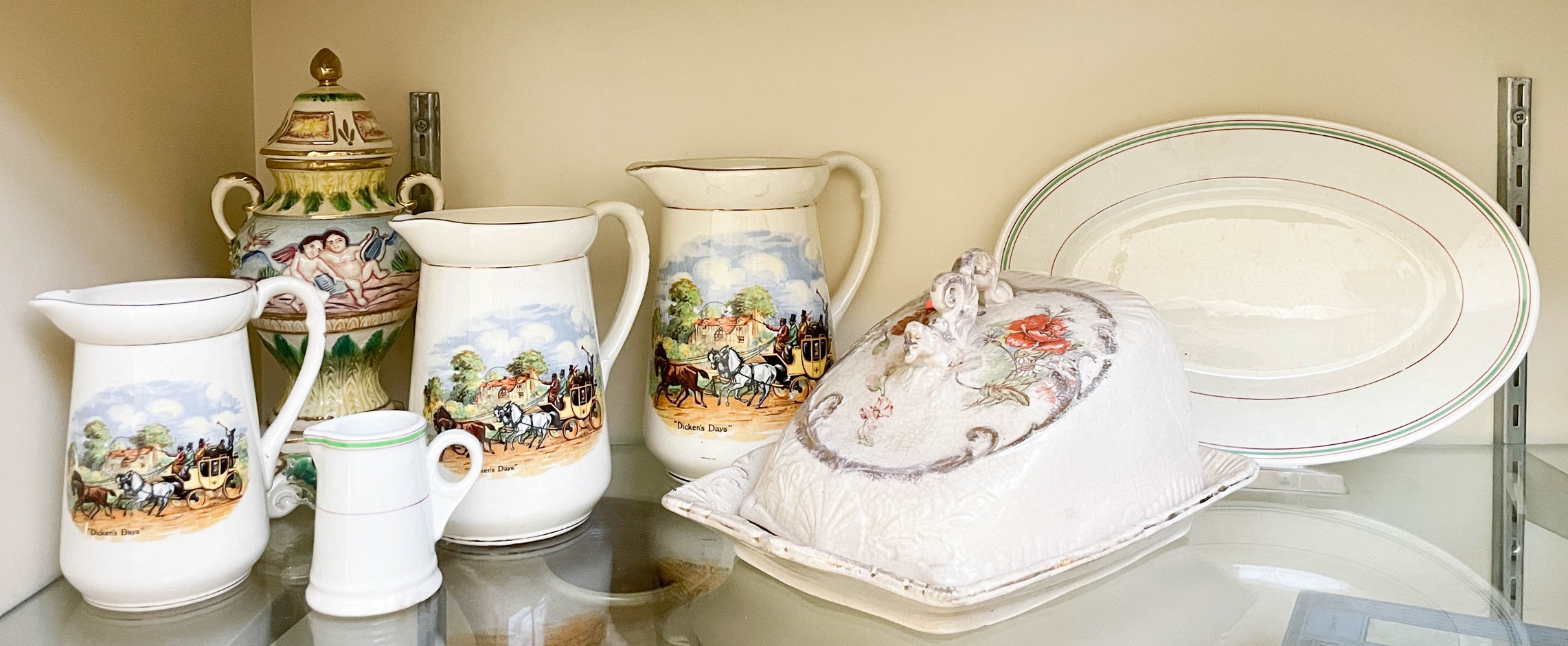 (7) Pcs porcelain c/o (3) Falcon
