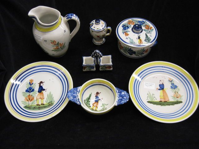7 pcs. Quimper French Art