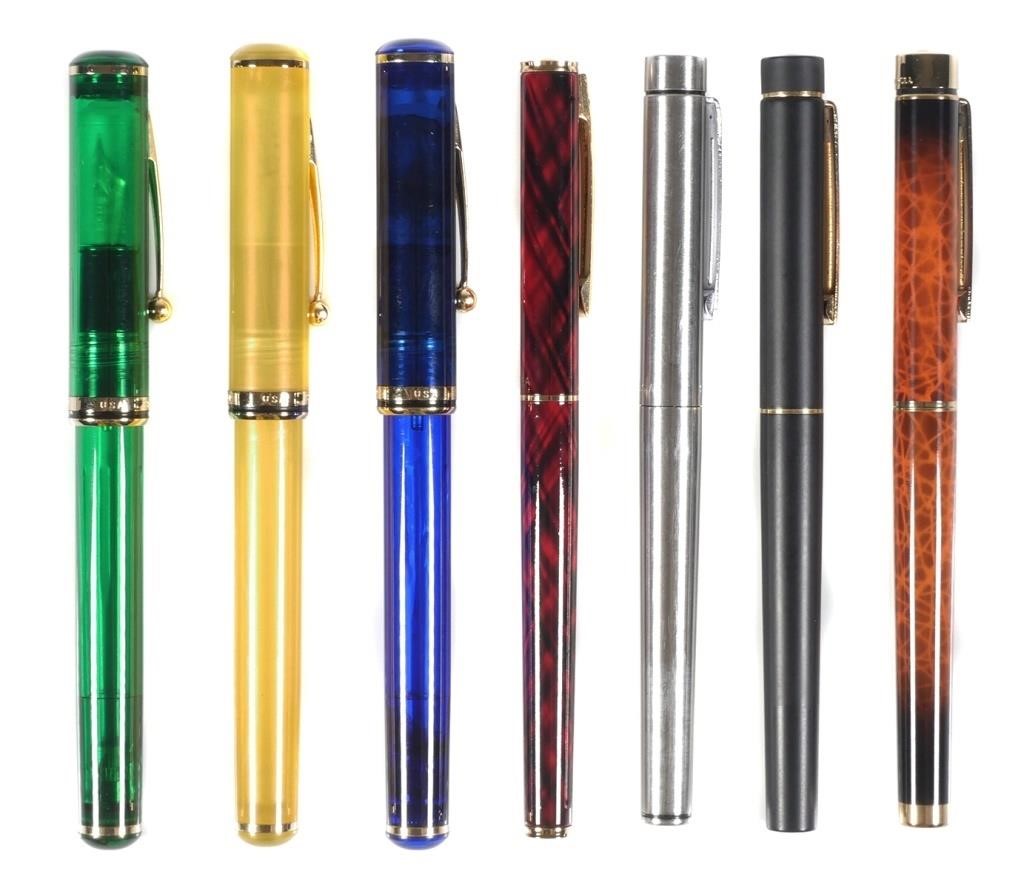 7 PCS SHEAFFER FOUNTAIN PENS 14K
