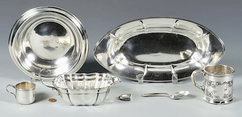 7 PCS STERLING SILVER INC. TABLE,