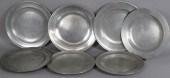 7 PERIOD ENGLISH PEWTER PLATES
