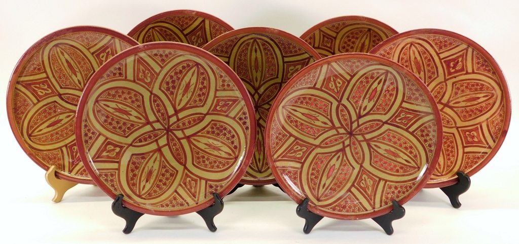 7 PERSIAN IZNIK TIN GLAZED