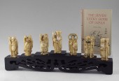 7 PIECE CARVED IVORY LUCKY GOD