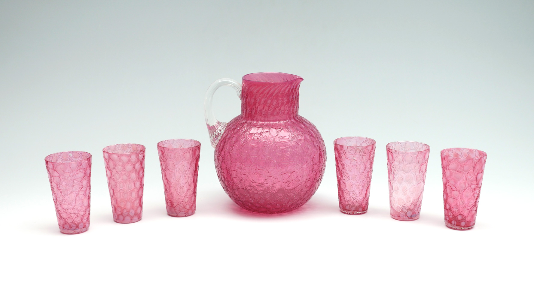 7 PIECE CRANBERRY CRACKLED DRINK