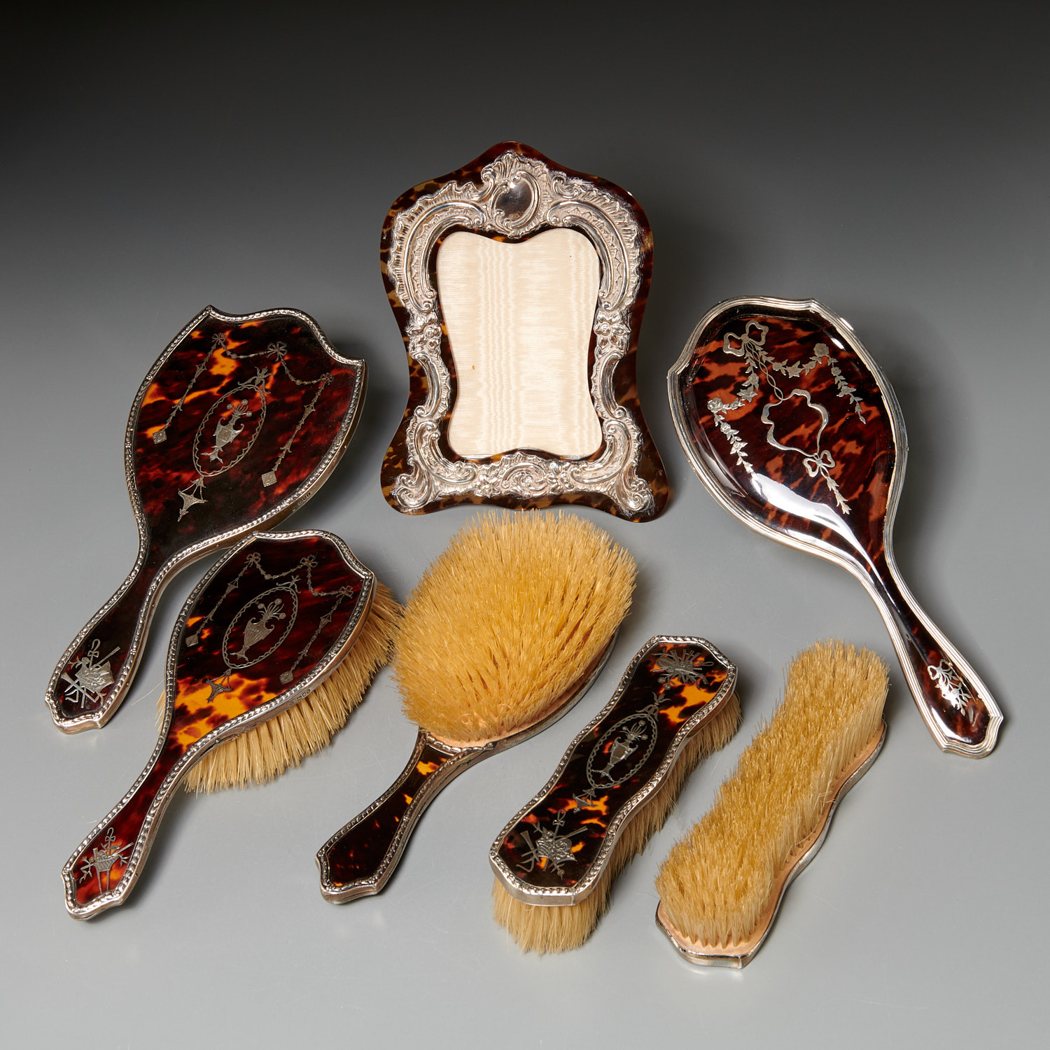 (7) PIECE EDWARDIAN SILVER