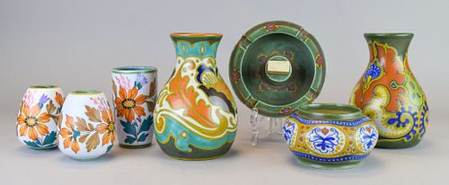 7 PIECE GOUDA ART POTTERY GROUPING7