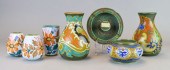 7 PIECE GOUDA ART POTTERY GROU
