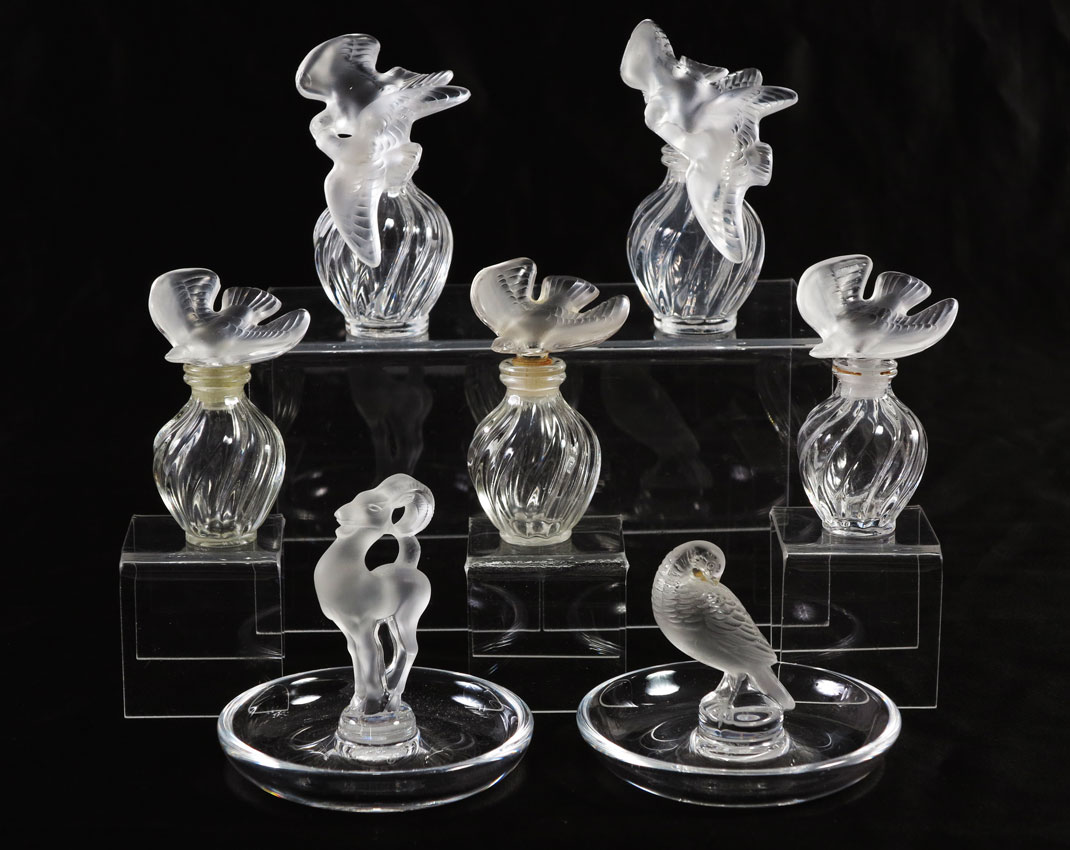 7 PIECE GROUP FRENCH LALIQUE