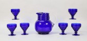 7 PIECE LOUIE STYLE COBALT GLA