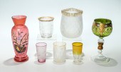 7 PIECE MOSER QUALITY GLASS CO