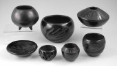 7 PIECE SANTA CLARA POTTERY BL