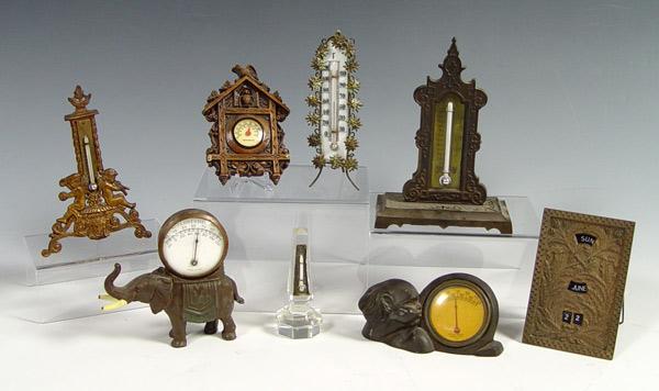 7 PIECE VINTAGE THERMOMETER
