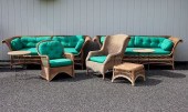 7 PIECE WICKER PATIO SUITE, GR