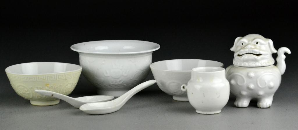 (7) Pieces Chinese Qing White