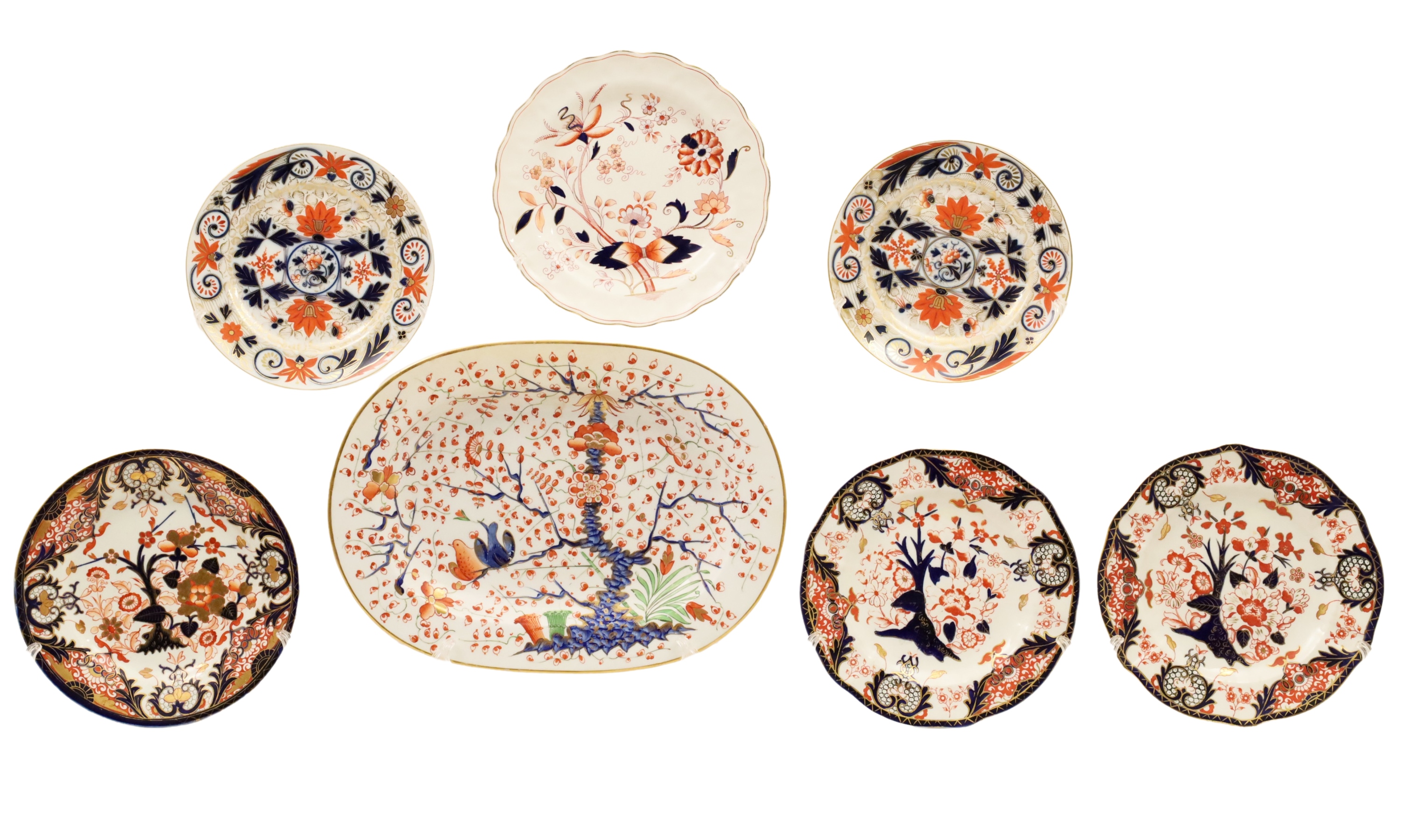 7 PIECES OF ENGLISH DERBY &