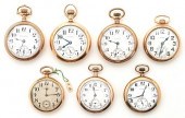 7 POCKET WATCHES INCL. ELGIN,