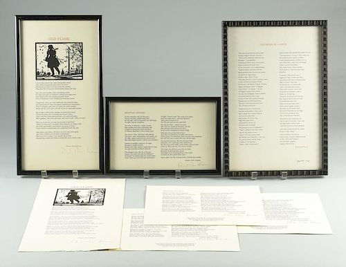 7 SIGNED POETRY BROADSIDES1st-4th