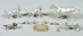 7 SILVER ANIMAL FIGURESGroup o