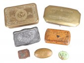 (7) Small boxes, c/o burl waln
