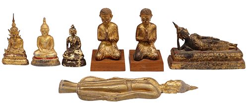 (7) SOUTHEAST ASIAN GILT METAL