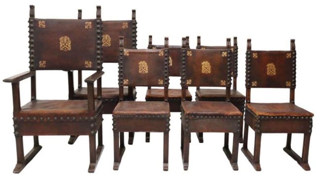 (7) SPANISH BAROQUE STYLE OAK &