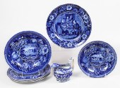 (7) Staffordshire blue transfe