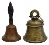 7) STEEL & WOOD COWBELLS, SPAN