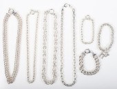 (7) Sterling necklaces and bra