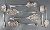 (7) STERLING & PLATE SPOONS, W