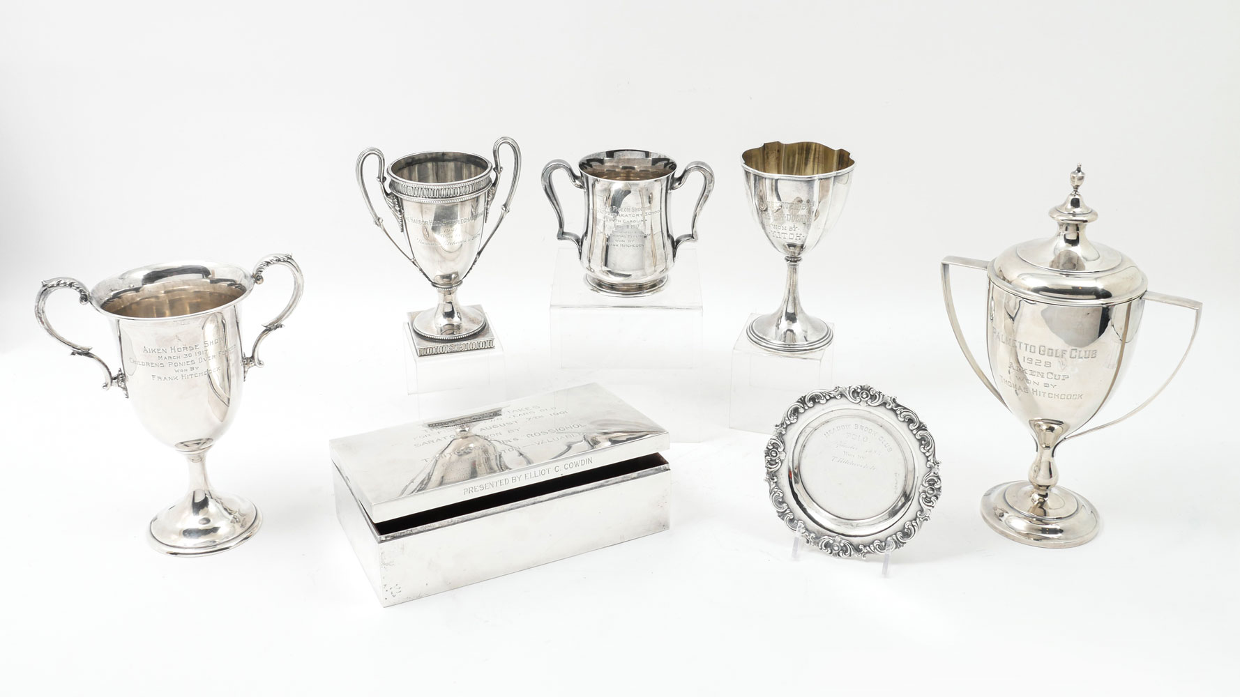 7 STERLING PRESENTATION TROPHIES