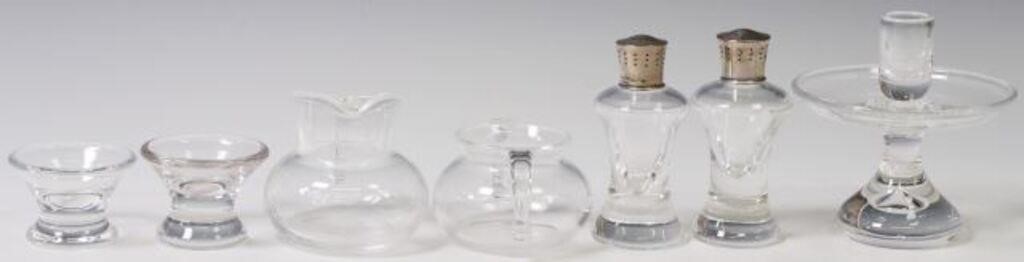 (7) STEUBEN COLORLESS ART GLASS