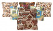 (7) THROW PILLOWS MADE FROM VI
