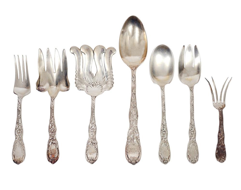7 TIFFANY CHRYSANTHEMUM STERLING