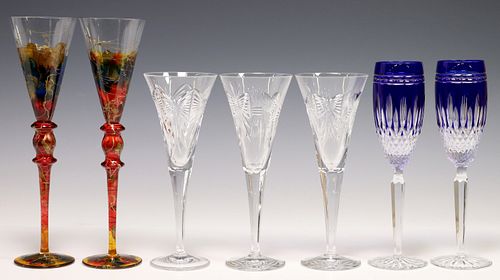 (7) TOASTING FLUTES, WATERFORD