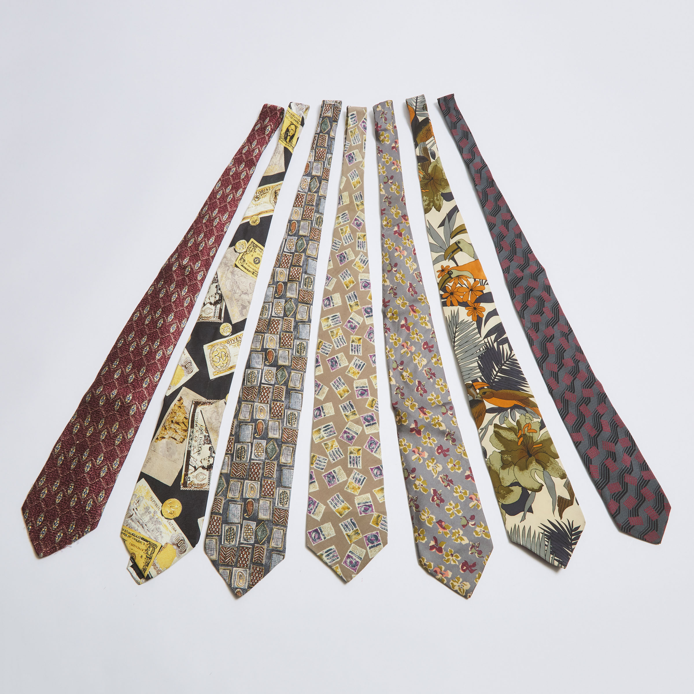 7 Various Men's Silk Ties  by