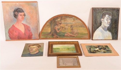 7 VARIOUS PAINTINGS BY JAMES