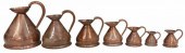 (7) VICTORIAN COPPER GRADUATED