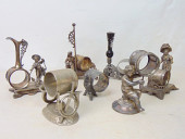 7 VICTORIAN FIGURAL SILVER PLA