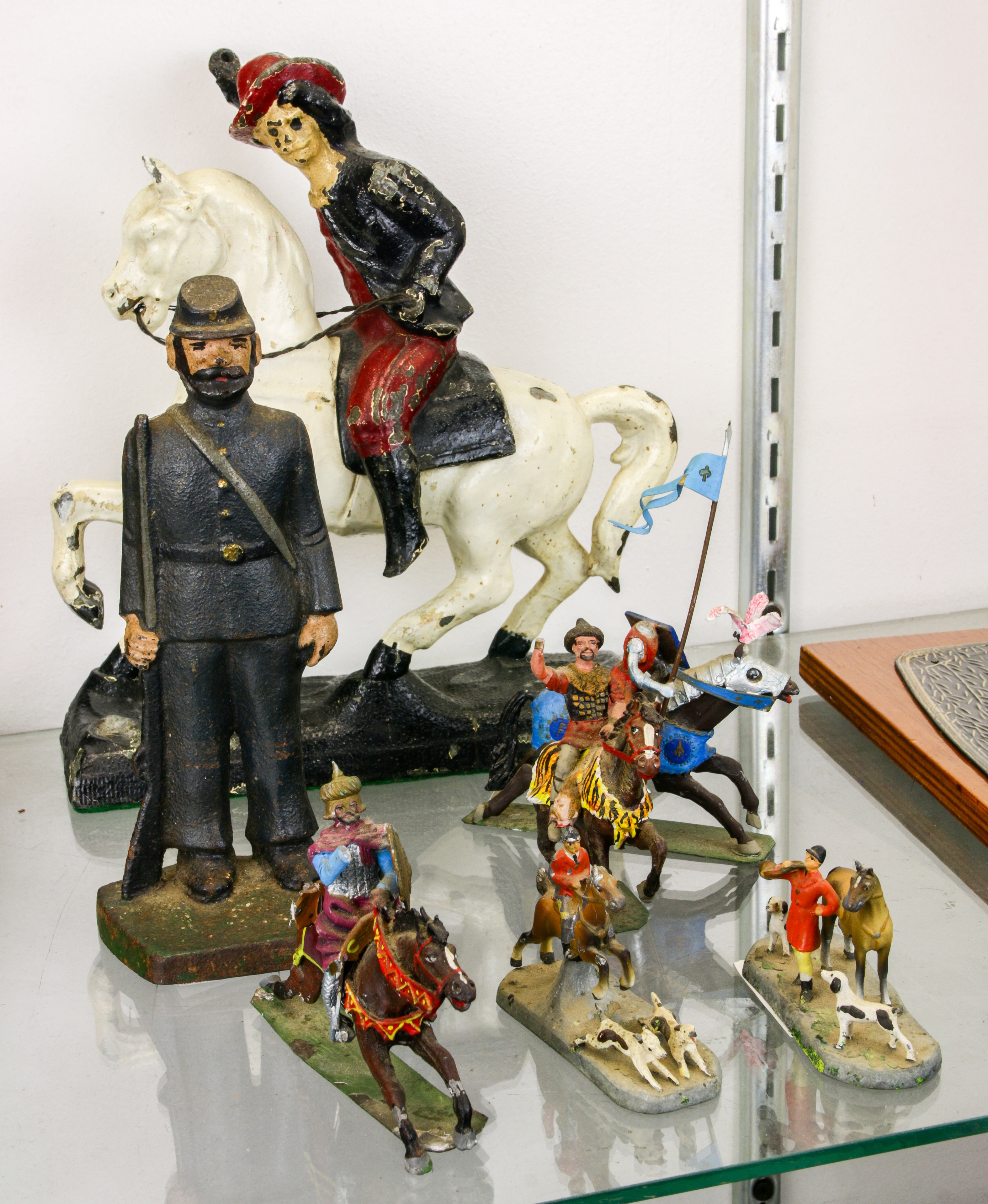 (7) VINTAGE EQUESTRIAN DOOR STOP,