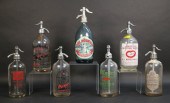 7 VINTAGE GLASS SELTZER BOTTLE