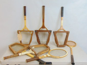 7 VINTAGE RACQUETS, INCLUDING