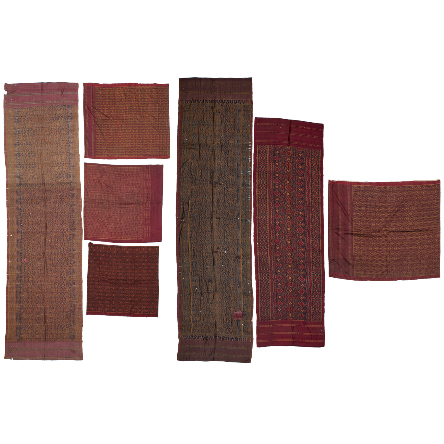 (7) VINTAGE SOUTHEAST ASIAN SILK