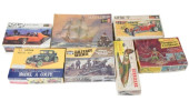 7 VINTAGE TOY MODEL KITS IN OR