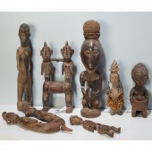 (7) WEST AFRICAN CARVED WOOD F